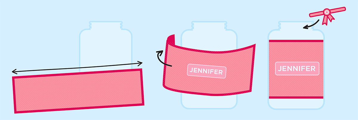 Instructions of making the Jam Jar Pencil Case