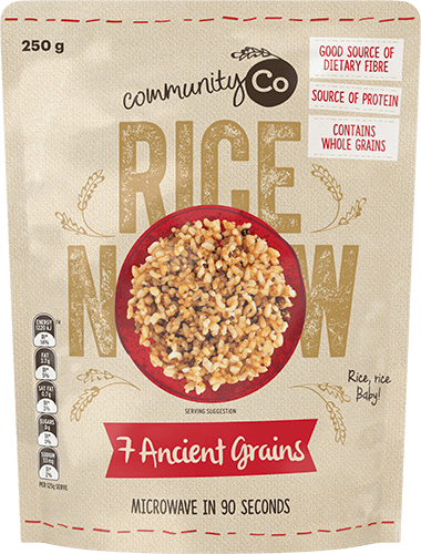 Microwavable Seven Ancient Grains Rice 250g - Community Co